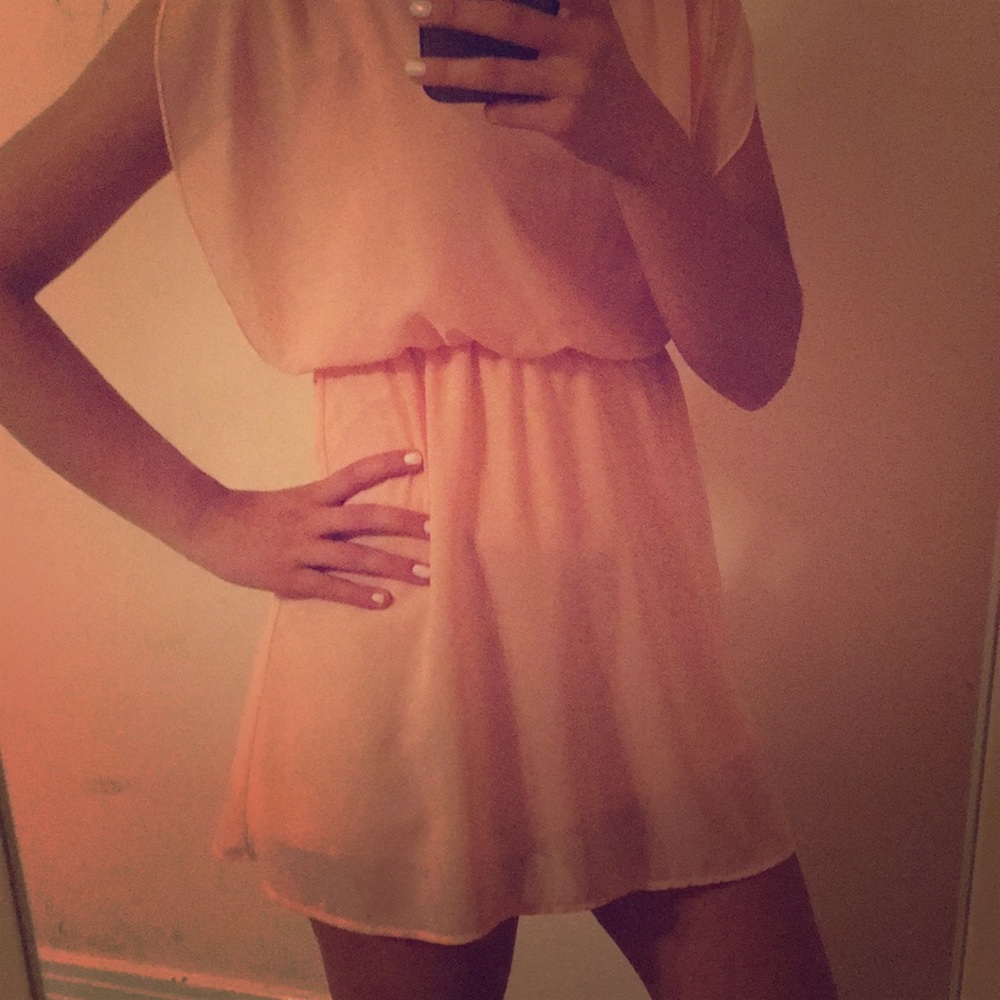 Summer peach dress